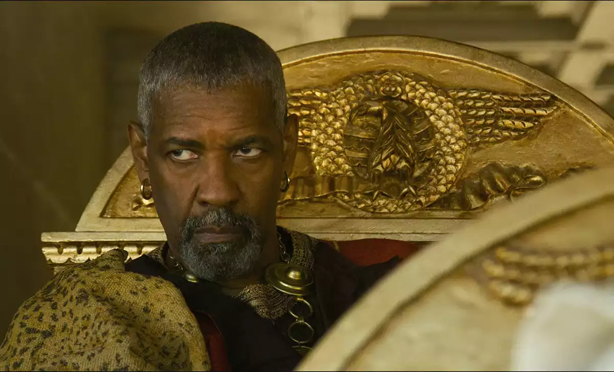 Denzel Washington en Gladiator II. Créditos: Paramount