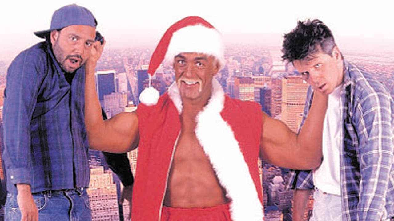 Hulk Hogan protagoniza "¡Vaya Santa Claus!" en uno de sus peores papeles. Crédito: Warner Home Video.