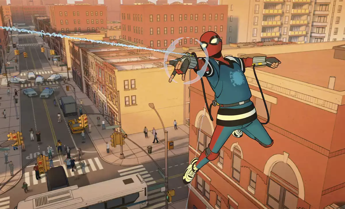 El traje original de Tu amigo y vecino Spider-Man. Créditos: Disney