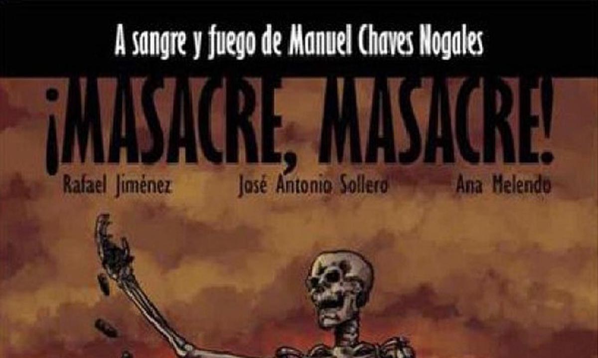 Portada de ¡Masacre, masacre!. Créditos: Editorial Cascaborra.
