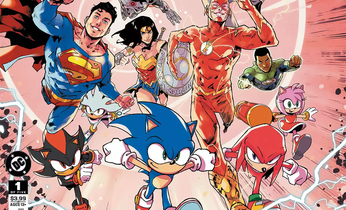 Sonic y la Liga de la Justicia unen sus fuerzas. Créditos: Cosmocover