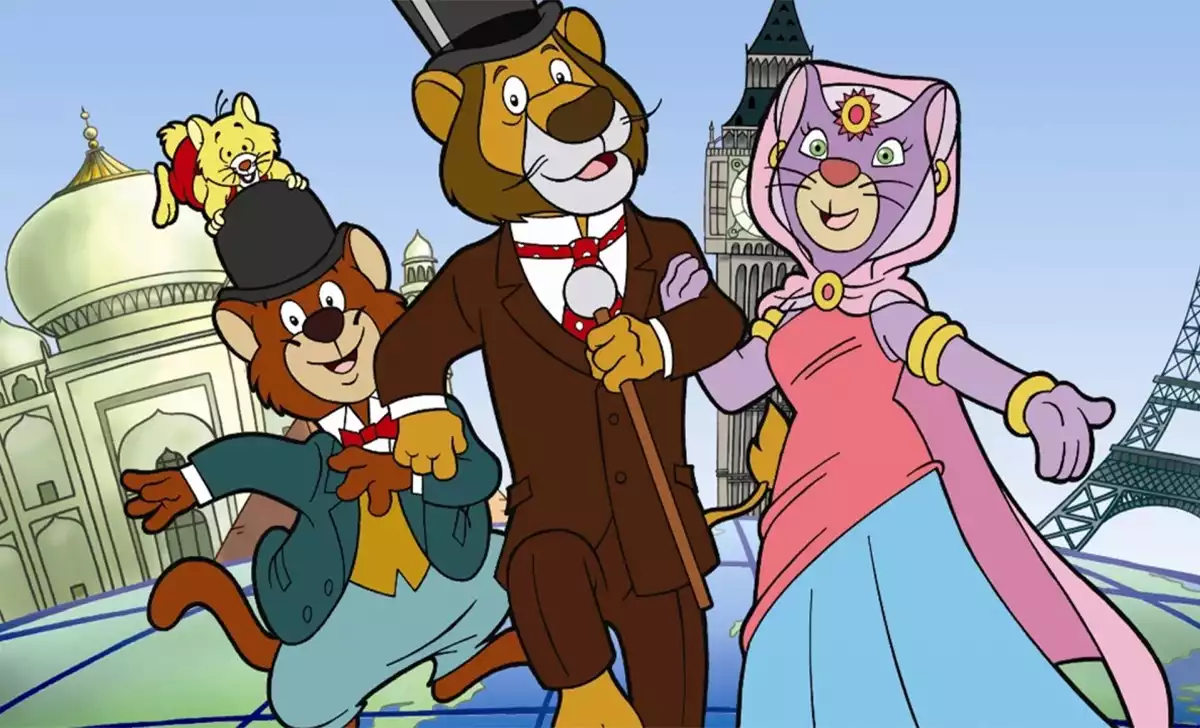 Willy Fog con sus amigos en su serie. Créditos: BRB
