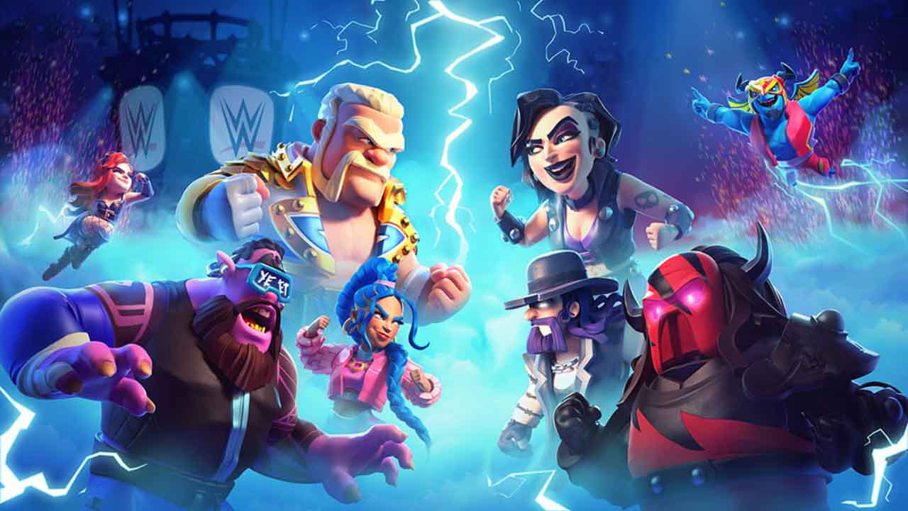 Imagen promocional de la colaboración entre WWE y Clash of Clans. Créditos: Supercell.