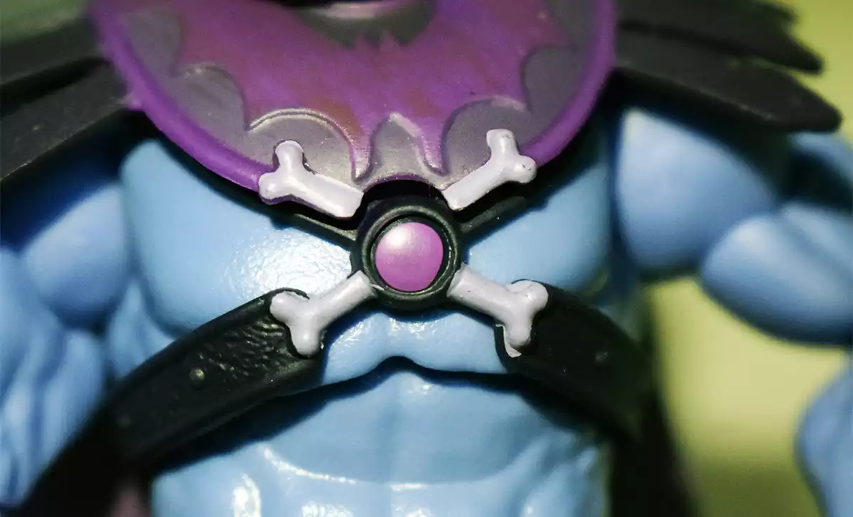 Detalle de la pechera de Skeletor. Créditos: docpastor.com - Amamos la Cultura Pop