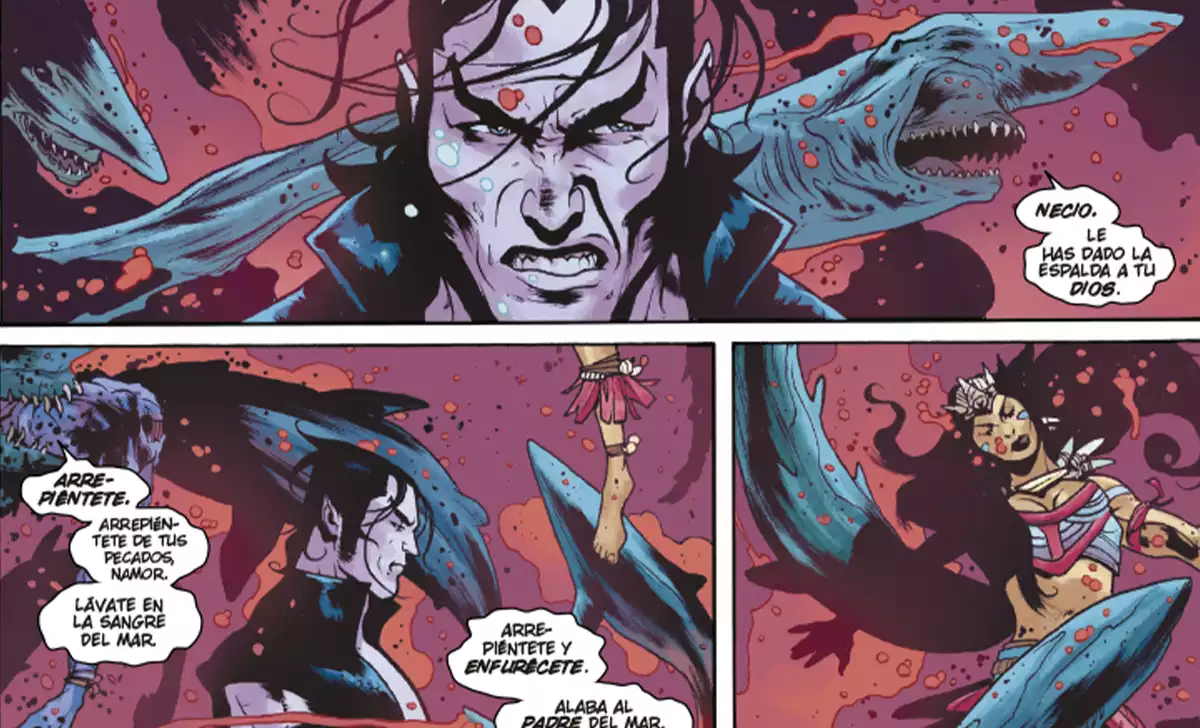 Viñetas de Namor. Créditos: Panini