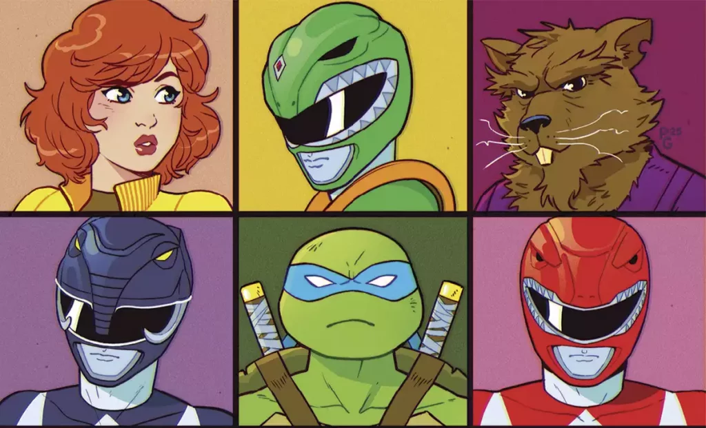 Las Tortugas Ninja y los Power Rangers juntos una vez más. Créditos: BOOM! Studios