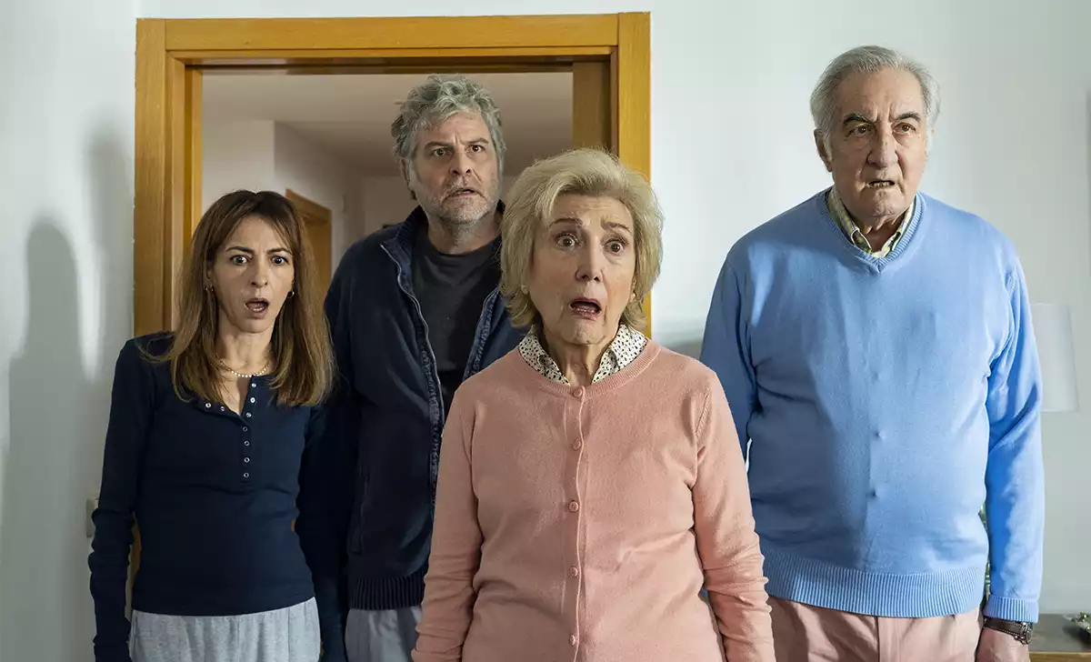 El elenco de Poquita fe. Créditos: Movistar +