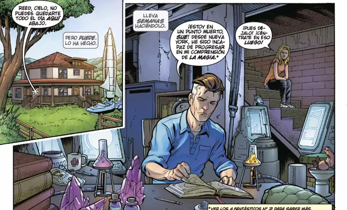 Viñetas interiores de Los Cuatro Fantásticos. Créditos: Panini