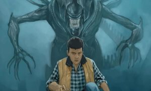 Fragmento de la portada de What If Aliens: ¿Y si Carter Burke hubiera sobrevivido? Créditos: Panini.