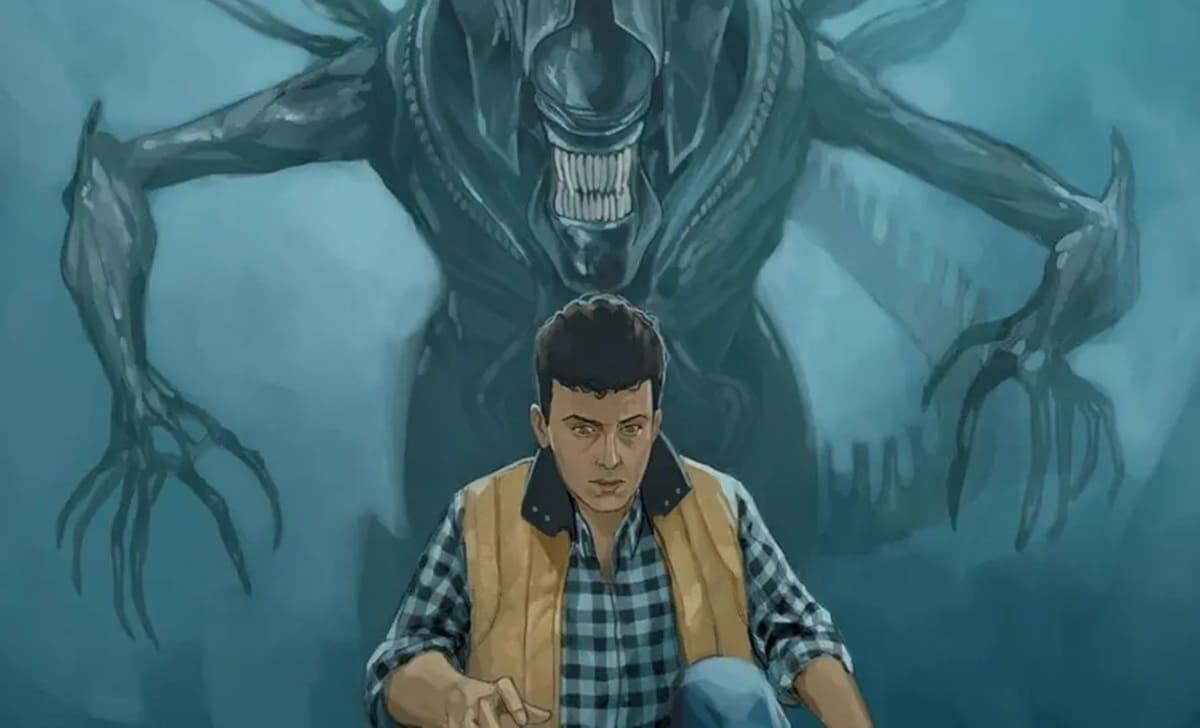 Fragmento de la portada de What If Aliens: ¿Y si Carter Burke hubiera sobrevivido? Créditos: Panini.