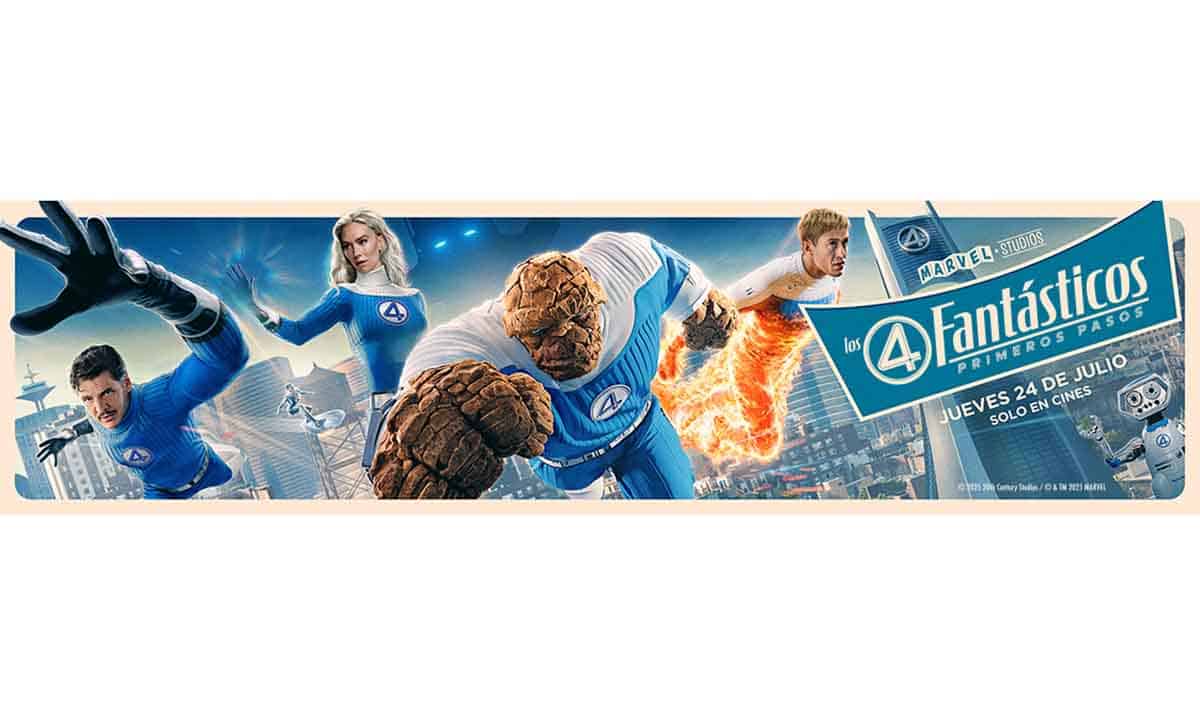 Imagen de la entrada al Fan event de Los Cuatro Fantásticos: Primeros pasos. Créditos: Disney Plus.