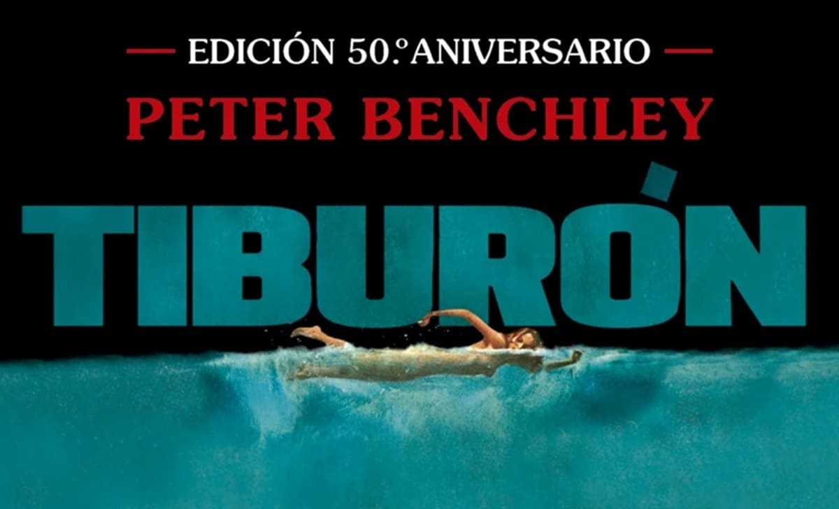 Fragmento de la portada de la edición 50 aniversario de Tiburón. Créditos: Planeta.