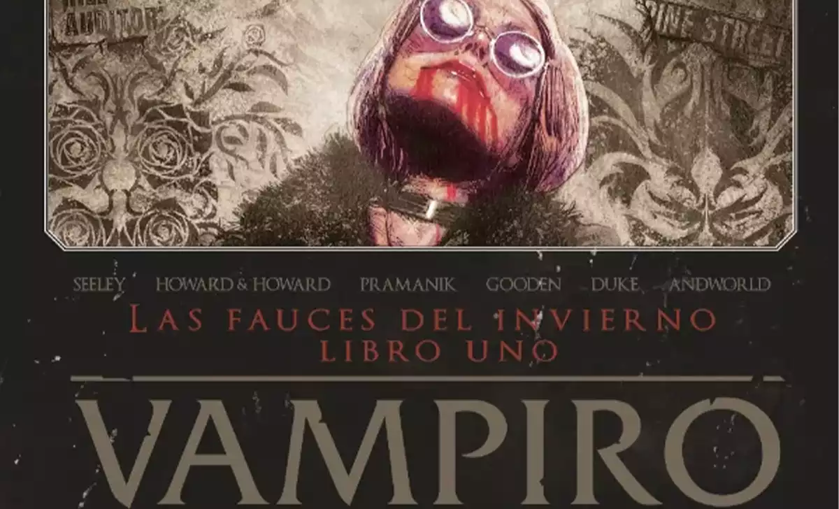 Portada de Vampiro: La mascarada. Las fauces del invierno. Créditos: Serendipia