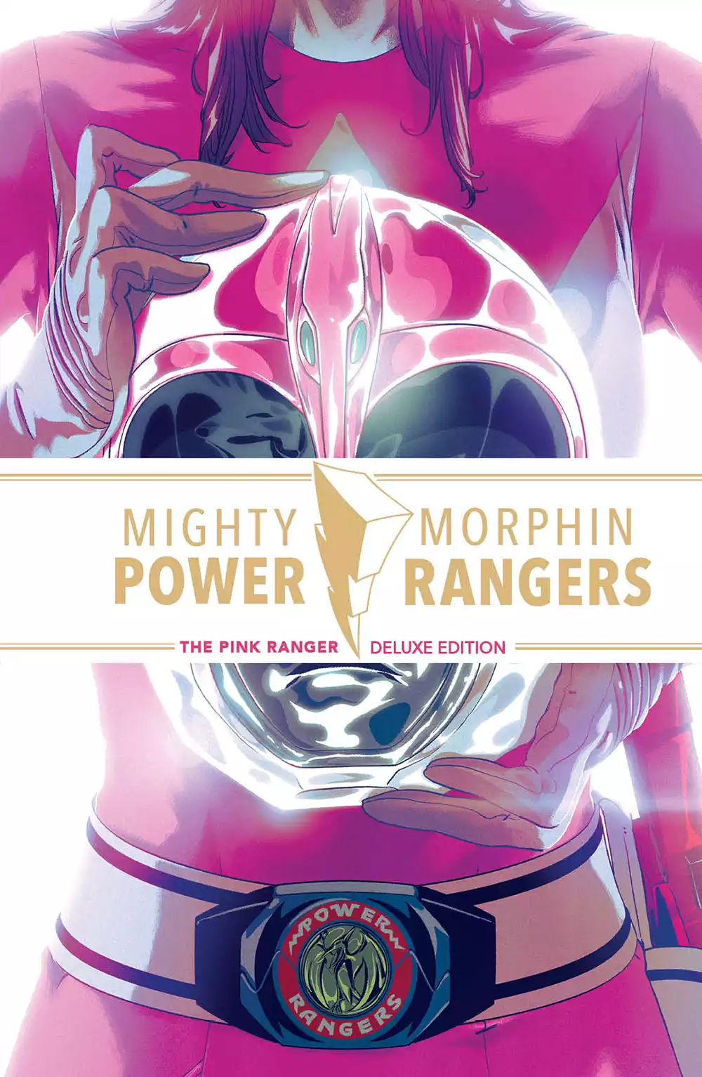 Portada del tomo Migthy Morphin Power Rangers: The Pink Ranger Deluxe Edition. Créditos: BOOM! Studios
