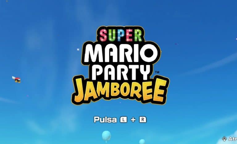 Pantalla de inicio del videojuego de Nintendo Switch 2 Super Mario Party Jamboree. Créditos: Nintendo.