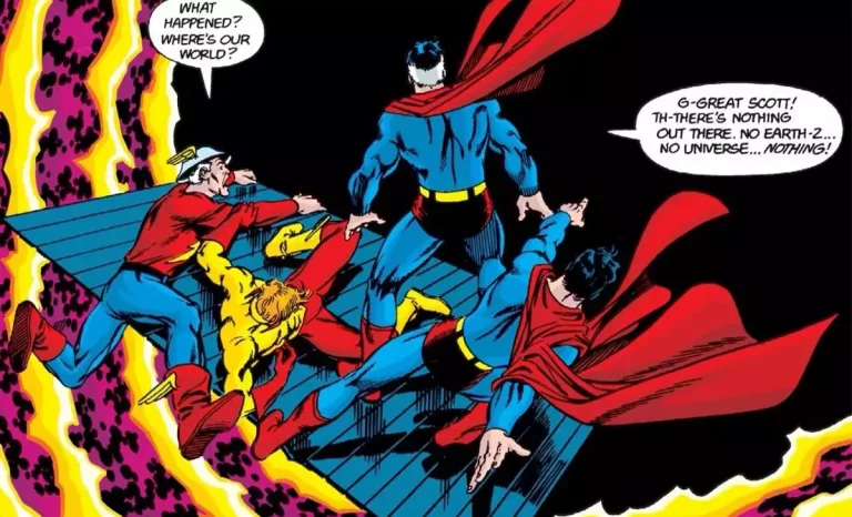 Uno de los momentos más impactantes de Crisis en Tierras Infinitas. Créditos: DC/Panini