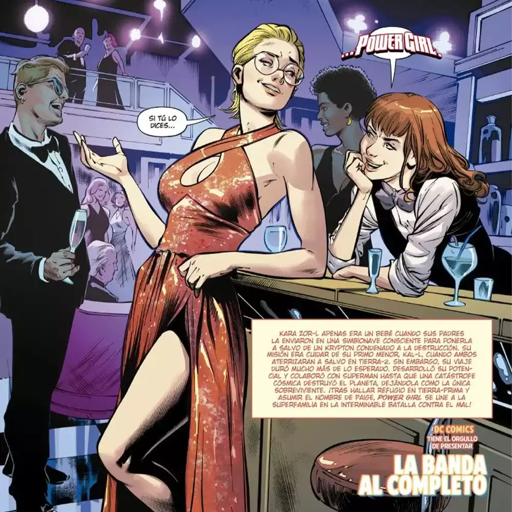 Viñeta interior de Power Girl: Sueños eléctricos. Créditos: DC/Panini