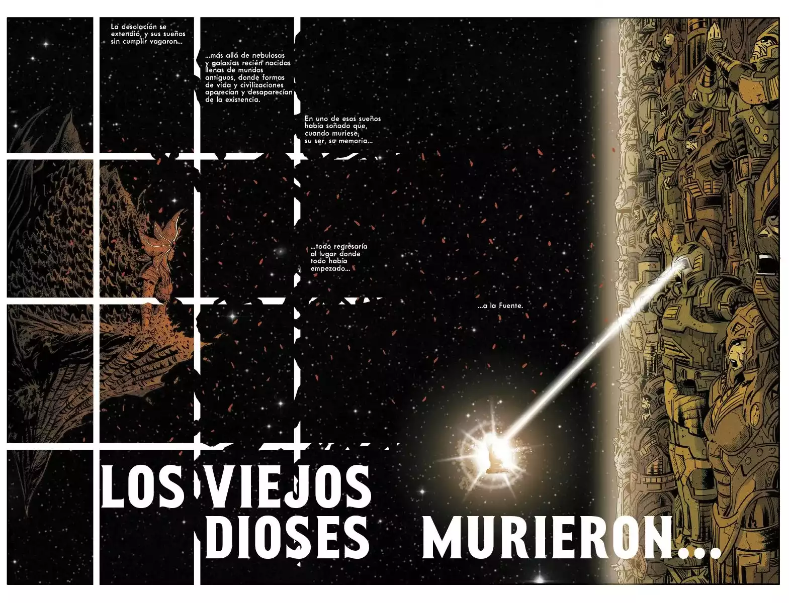 Arte interior de Los Nuevos dioses. Créditos: DC/Panini