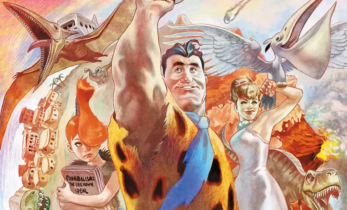 Los Picapiedra en la versión de Mark Russell. Créditos: DC Comics