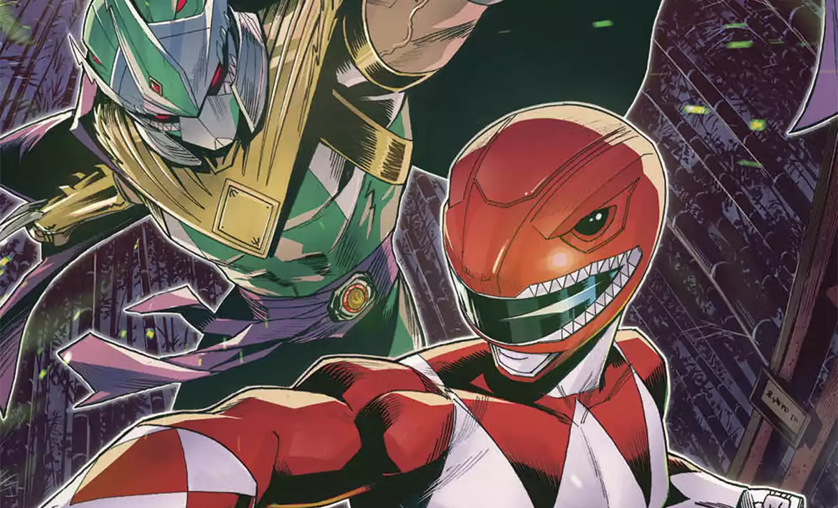 Portada del número 2 de Power Rangers/Ninja Turtles III nº2. Créditos: BOOM! Studios