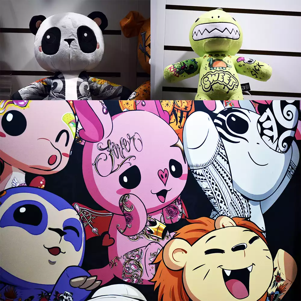 Peluches de Tattoo Zoo. Créditos: docpastor.com - Amamos la Cultura Pop