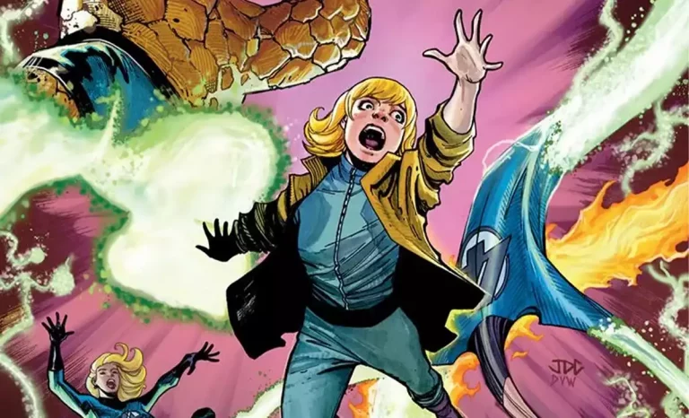 Portada del nº31 de Los 4 Fantásticos en el arco Un mundo bajo Muerte. Créditos: Marvel/Panini