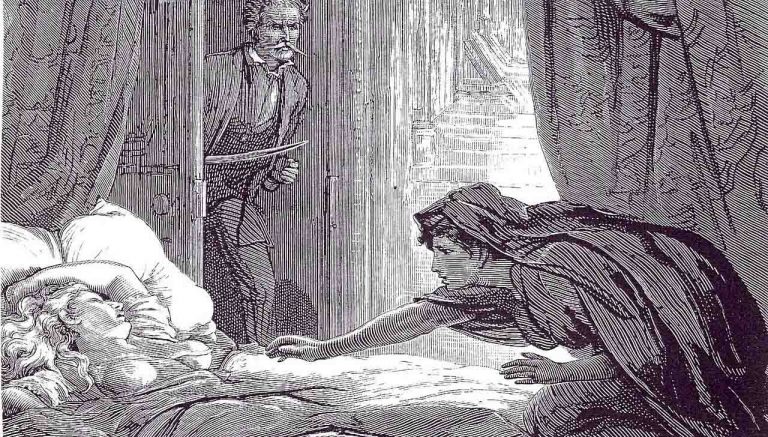 Ilustración para 'Carmilla', creada por D. H. Friston (1872)