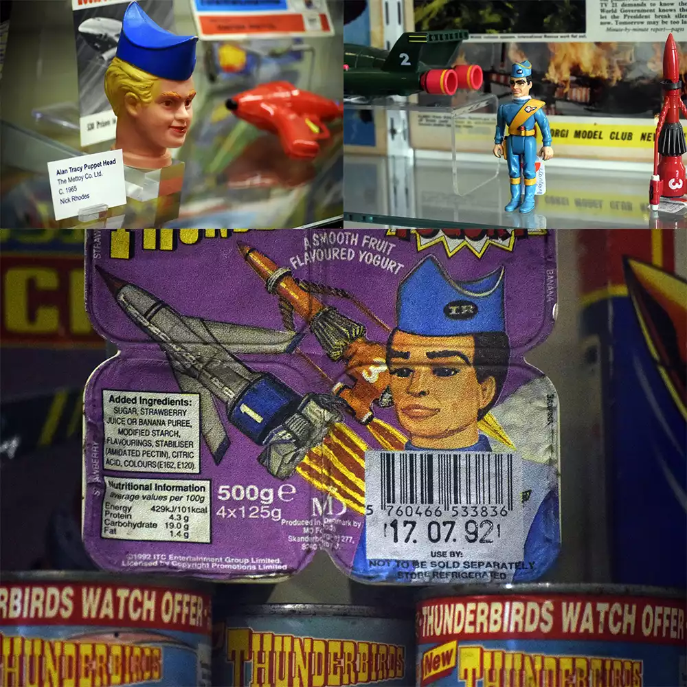 Diversos materiales de los Thunderbirds. Créditos: docpastor.com - Amamos la Cultura Pop