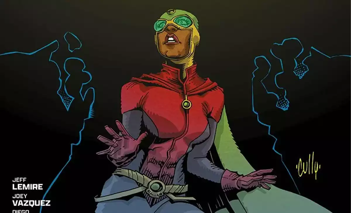 Portada del número 2 de la JSA, la Sociedad de la Justicia, de la era All In de Jeff Lemire. Créditos: Panini/DC